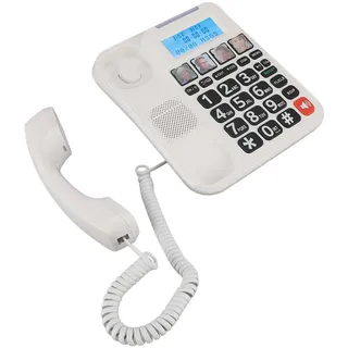 Schnurgebundenes, Schnurloses Seniorentelefon, Anrufbeantworter, Anrufsperre, Fotowahl, Lauter Klingelton, Freisprechanruf, 3-Wege-Anruf, Sprachführung, Großer Bildschirm,