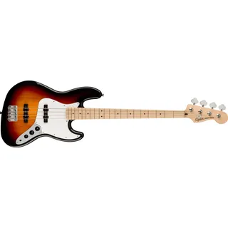 Fender Squier by Fender Affinity Series1 Jazz Bass®, Griffbrett aus Ahorn, weißes Schlagbrett, 3-farbiger Sunburst, Inklusive kostenloser virtueller Kurse auf Fender Play