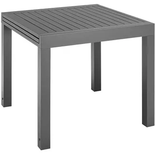 Juskys Laki Gartentisch 80 x 80 x 75 cm Grau