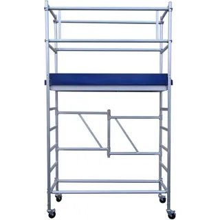 Alumexx Eco - Line Klappgerüst Module A+B - Fahrgerüst - Geeignet Für Privatgebrauch - Klappgerüst - Rollgerüst - Zimmergerüst - Klasse 2 - Aluminium - 3.8m Arbeitshöhe