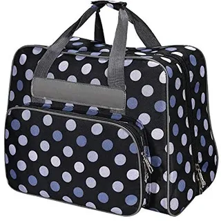 Baby Snap Nähmaschinentasche 45x21x37 cm stabile hochwertige Tasche für Transport und Aufbewahrung Haushaltsnähmaschinen (Multicolor Schwarz)