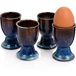 sänger Eierbecher Tokio Blau/Schwarz 4 tlg.