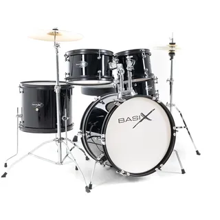 Gewa Drumset GEWA Junior schwarz, Schlagzeug Komplettset für Kinder
