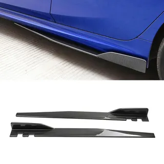 Lsumfpzirga Auto Seitenschweller für Audi TTS Coupe 8J 2008 2009 2010, Seitentrittleistenpedale Anti Crash Kratzfest Seitenrock Flügel Winglet Diffusor Zubehör,Carbon Fiber