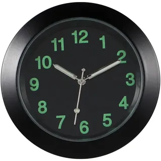 Universal Car Dashboard Watch, Universal Air Outlet Clock Quarzuhr mit leuchtenden Zeigern, perfekt für Office Workbench Locker Car Dekoration (Schwarz)