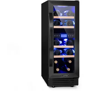 Klarstein Vinovilla 17 Built-In Duo Weinkühlschrank 53l 17 Fl. 3-Farben Glastür schwarz
