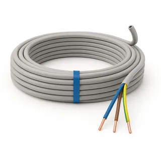 PVC-Mantelleitung NYM-J 3x2,5 mm2, eindrähtig, 50m, grau
