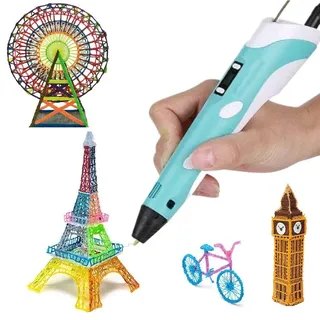 Wisam® 3D Drucker Stift Set Blau für Kinder Erwachsene mit 3 Farben 1.75mm | Gr.: onesize