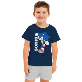 Sonic Pyjama Set Kurz | blau/grau - 122 - 128