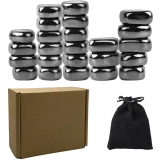 Luckynono 24 Piece Colorful Hematite Magnetic Stones, Magnetic Game Stress Ball, Magnetic Chess Game, Anti-Anxiety Gift Game Magnetic Stones, Magnet Game, Magnet Stones