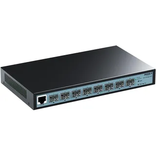 SODOLA Switch 10 Gb Ethernet 8 Ports, 8 x 10 Gbps SFP+, L3 Managed Switch, Link Aggregation, VLAN, QoS, IGMP, ohne Lüfter, Wandmontage (nur SFP-Anschlüsse, Transceiver nicht im Lieferumfang enthalten)
