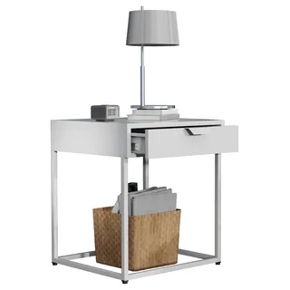 VCM Nachtschrank Flokas S 43 x 41 x 50 cm Weiß