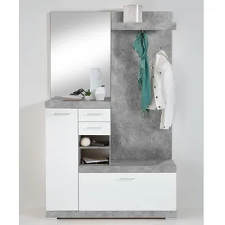 FMD Garderobe 120 x 193,5 x 35,5 cm Weiß