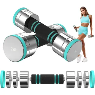 Dripex Hantel Hantel-Set Stahl Kurzhanteln 2er 2,5kg, 5kg, 7,5kg, 10kg, 15kg, 25kg 2 x 2,5KG