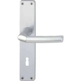 HOPPE Langschildgarnitur Birmingham 1117/202SP Alu. F1 OB 72mm DIN L/R