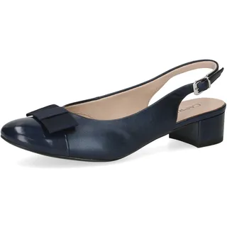 CAPRICE Damen Slingpumps mit Schleife Elegant, Blau (Navy Comb), 38 EU