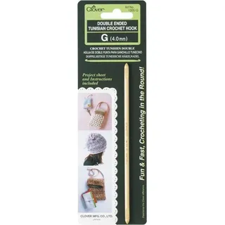 Clover Doppel-Häkelnadel Bambus Doppelseitige Tunesische Häkelnadel : 6,00mm