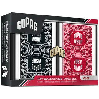 Copag World Series of Poker - Doppel-Kartendeck Plastik Jumbo Face 2 index hochwertig u. wasserfest