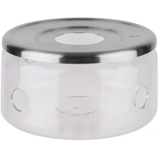 GEFU Stövchen INFUSA aus Borosilikatglas und Edelstahl