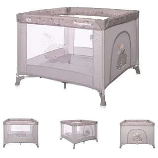 Lorelli Laufstall Reiselaufstall Playground, faltbar seitliche Öffnung Matratze Tragetasche beige