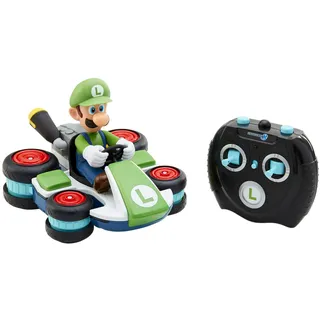 Nintendo Super Mario Kart Luigi RC Racer, 2,4 GHz mit voll funktionsfähiger Lenkung für 360° Drehungen Luigi Race RC Auto Mehrfarbig