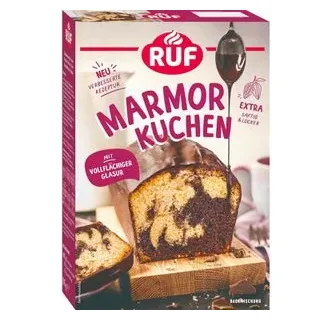RUF Kuchenbackmischung Mamorkuchen, für Backform, mit Glasur