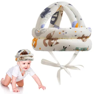 Baby Kopfschutz Schutzhelm, Schutzkappe für Kleinkinder 6-36 Monate - Atmungsaktive Baumwolle, Verstellbar, Sicherheitshut für Krabbeln, Spielen und Gehen - Leicht und Komfortabel