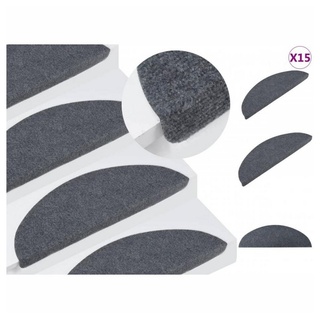 vidaXL Stufenmatten Selbstklebend 15 Stk. 56x17x3 cm Grau