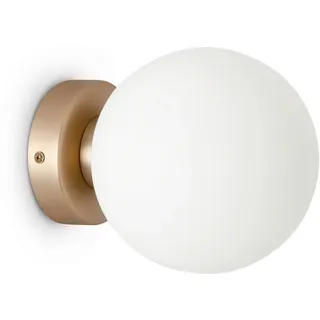 Maytoni Wandleuchte Modern, Weiß, Gold, Metall, Glas, Kugel,Kugel, 18 cm, CE, gleichmäßige Lichtverteilung, Lampen & Leuchten, Innenbeleuchtung, Spots & Strahler, Wandstrahler