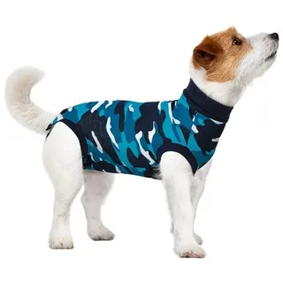 Suitical Recovery Shirt Hund Camouflage Blau S