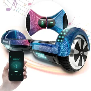 ROBWAY W1 Hoverboard für Erwachsene &amp; Kinder, 6,5 Zoll, Self-Balance, Bluetooth, App, 700 Watt (Shooting Star)