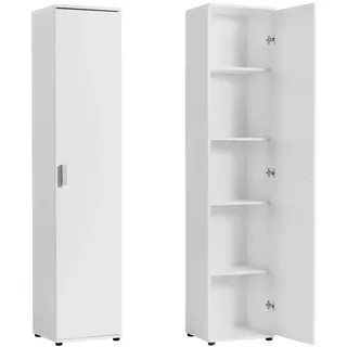 home collective Schmaler Mehrzweckschrank 40 x 35 x 184 cm Weiß