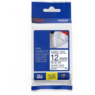 Brother TZe-FA3 1,2cm x 3m blau auf weiß