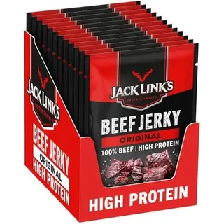 Jack Link's Jack Links Beef Jerky, 12 x 25 g) Beutel, Original