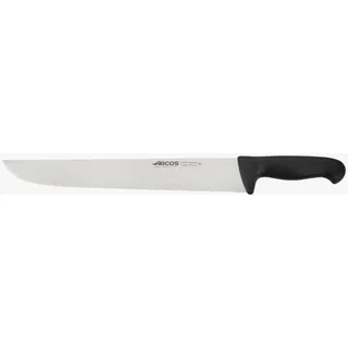 Arcos Fischmesser Serrierte Klinge Edelstahl NITRUM 350 mm - Ideal für Fisch, Schwarzer Polypropylen-Griff, Serie 2900, Langlebig und Präziser Schnitt