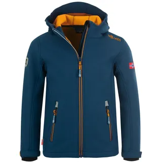 TROLLKIDS Trollfjord Softshelljacke Blau/Orange 140