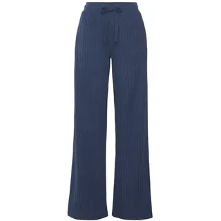 LASCANA Lounge-Hosen Homewearhose Blau/Meliert 36/38