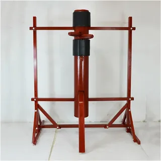 Freistehende Wing Chun Holzpuppe mit Stativfuß, höhenverstellbar Mook Yan Jong for Kampfsporttraining, Massivholzkonstruktion, 3 Farben erhältlich(Red)