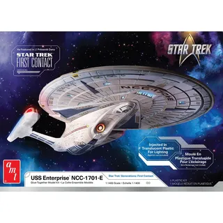 AMT Skill 2 Modellbausatz U.S.S. Enterprise NCC-1701-E Space Ship Star Trek: First Contact (1996) Movie 1/1400 Scale Model AMT1405M