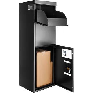 Vevor Paketbriefkasten 35,5 x 29,5 x 105,5 cm Schwarz