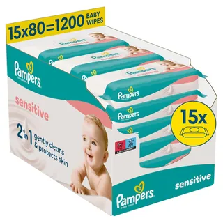 Pampers Feuchttücher Sensitive 15 x 80 Stück