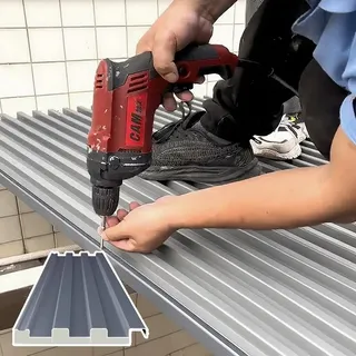 Elitix Trapezblech Isolierte Wellblech-Dachplatte Aus Aluminium, 1 M, 1,5 M, 2 M, 2,4 M, Gewächshausverkleidung mit Füllung, Allwetter-Markisendach für Balkon(1 pc,L 2.4m/94.4in/7.9ft)