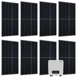 Juskys Solaranlage Set 3000 W polykristallin 400 W Wechselrichter