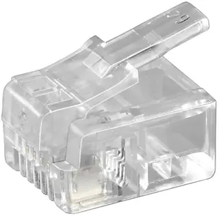 goobay RJ11-Westernstecker für Flachkabel, 4 polig