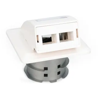 Digitus FTTH Glasfaser Unterputz-Wandanschlussdose, für SC/LC-Adapter