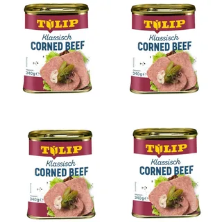 TULIP Wurstkonserve 340g Corned Beef Delikatesse Proteinquelle Rindfleisch, 340 g, (Packung)