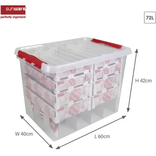 SUNWARE Q-line Weihnachtsbox 60 x 40 x 42 cm 1-tlg. rot