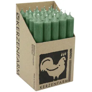 Kerzenfarm Hahn Stabkerze 180 x 22 mm Kieferngrün 25 St.