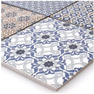 Mosafil Mosaikfliesen Keramik Mosaikfliesen Daymion Retrooptik Blau Braun 97, Keramik 29.800x29.800, weiß-braun-blau, Verlegefertig auf ein Netz geklebt - Frostsicher - Wasserfest blau|braun|bunt