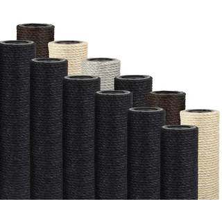 kratzbaumland 9 cm Sisalstamm, Ersatzstamm für Kratzbaum: Länge: 50 cm, Gewinde - 10 mm (M10), Farbe des Sisalseils: schwarz